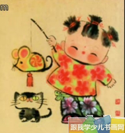 中国传统年画儿童国画作品欣赏5--跟我学少儿