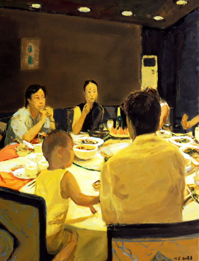 黄斐人物油画《盛宴系列之五》图