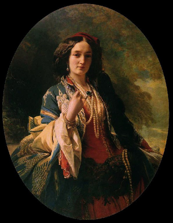 人物油画《波多斯基伯爵夫人卡塔尔金娜-布拉尼卡》