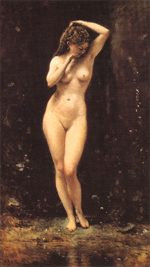 西方油画科罗：《沐浴中的戴安娜》