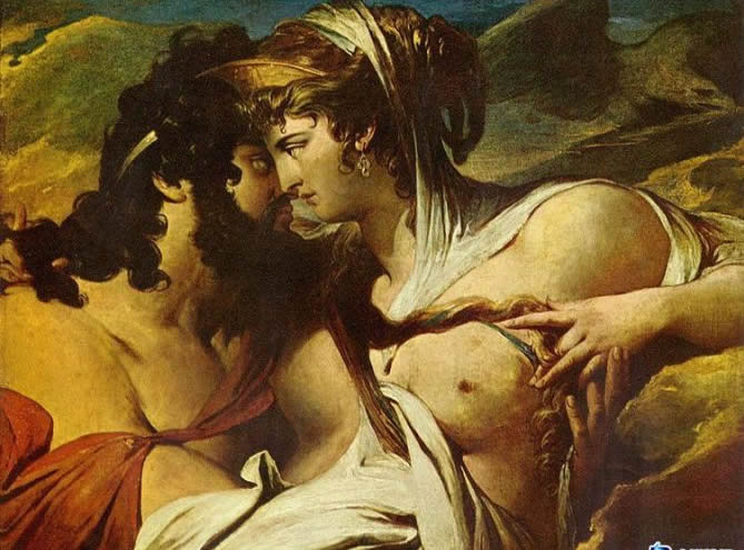 西方油画神话：赫拉在迷惑引诱宙斯的欲望
