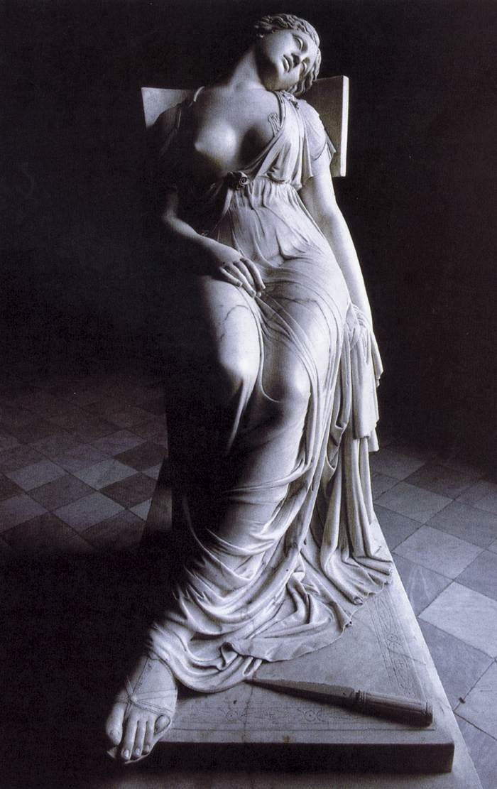《正在死去的卢克蕾提亚》（The Dying Lucretia），大理石雕塑，作者Damian Campeny Estany。这件雕塑，非常著名，作于1834年。