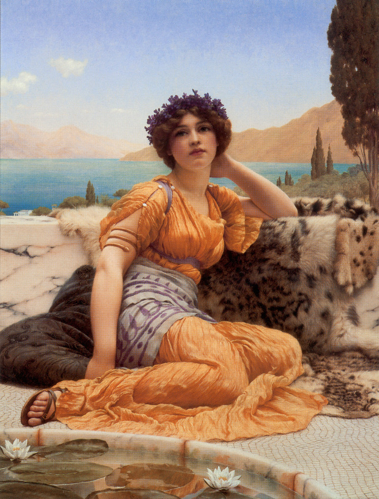 西方/希腊神话：反应希腊妇女的唯美油画2