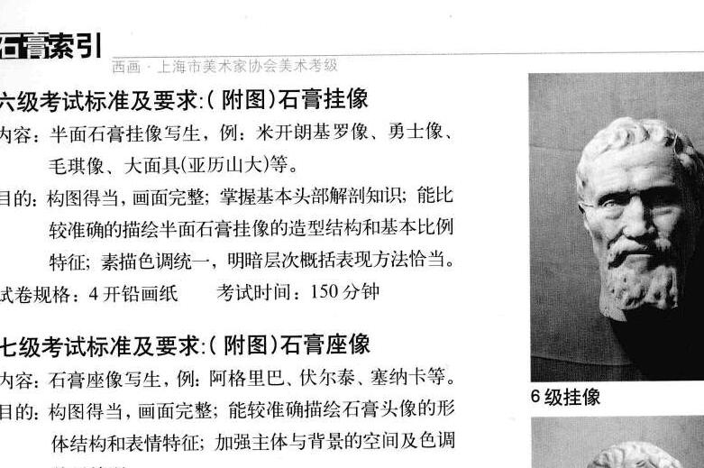 上海市美术家协会美术考级考纲-素描-水粉全册图书图片下载