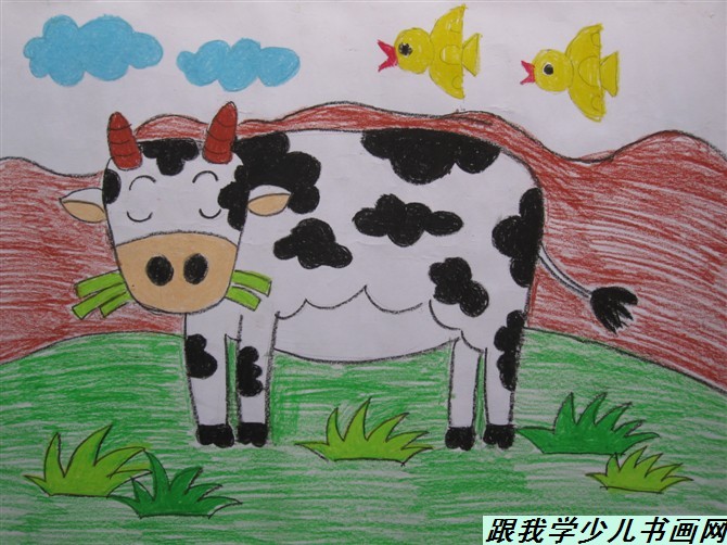新春美景绘画儿童画展示