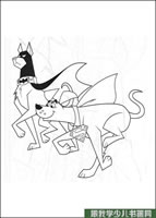 超人狗狗系列图片、超人小狗填色图[55张图]