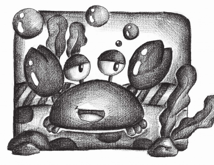 儿童创意素描动物篇：小螃蟹